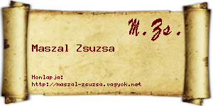 Maszal Zsuzsa névjegykártya